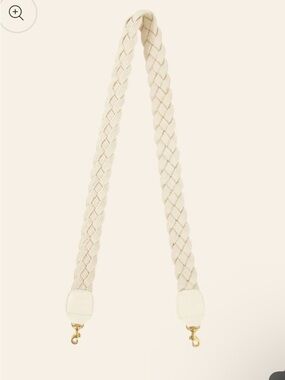 Clare V. Braided Rope Crossbody Strap in Cream
